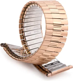 Tone Replacement Strap,16 Through 22mm, No Clasp Speidel Men��s Stainless Steel pterosaur rattle French fiercely Comfortable Stretch Watch Band, Gold Silver Rose Gold or Dual 