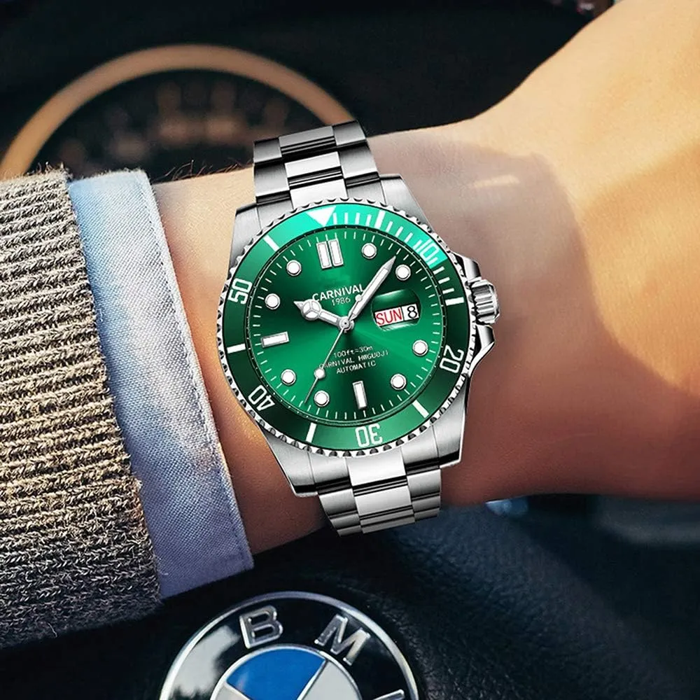 Top insanity trample roam Brand Luxury Watch Men Automatic Self-Wind Luminous Clock Sport Full Steel Wristwatch MASTOP Mens Watches 
