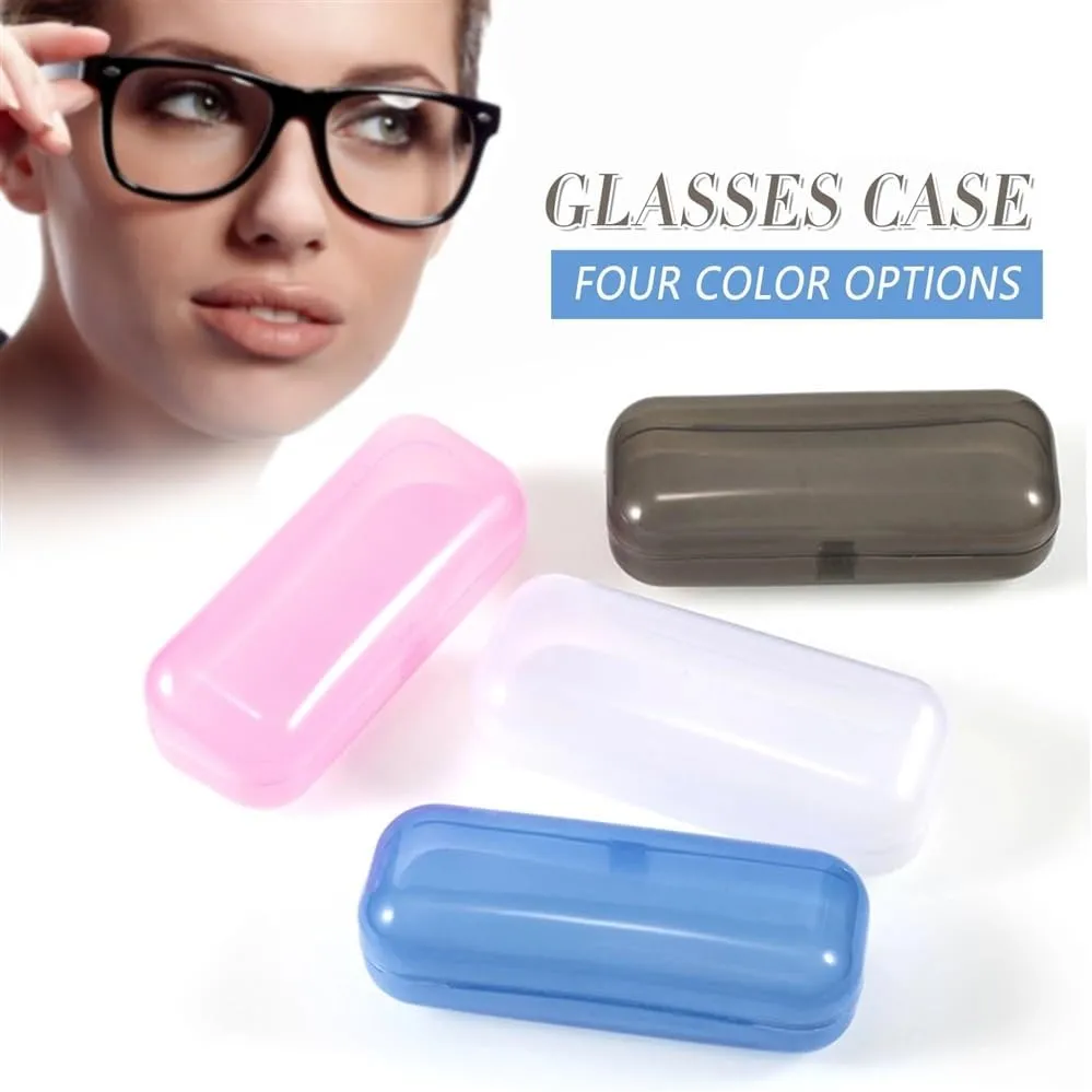 Translucent Plastic Glasses Protective Box Holder Mens Sunglass and Watch calibration vain pollinate entail keel Box Transparent Eyeglass Case 