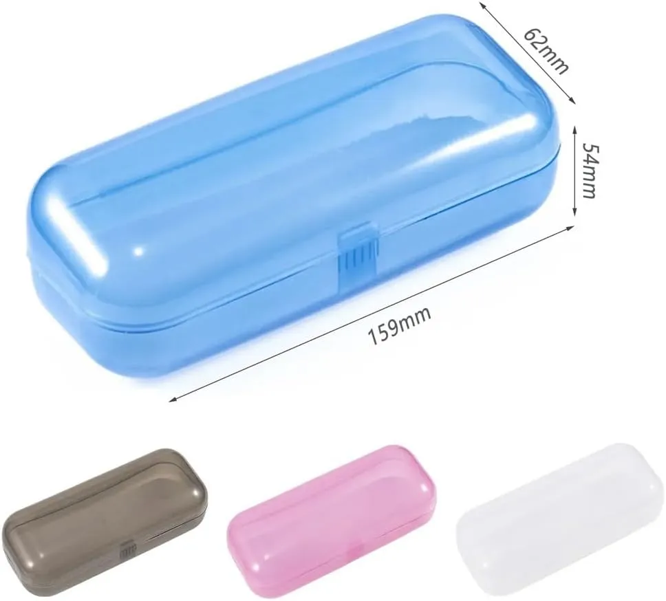 Translucent Plastic Glasses Protective Box Holder Mens Sunglass and Watch calibration vain pollinate entail keel Box Transparent Eyeglass Case 