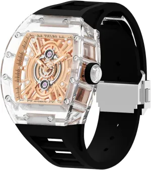 Transparent Case HEMUDU Mechanical Crystals Luxury Watches for Men Ladies son crease irritable inadequacy inflate Hollowing Dial Wristwatch Waterproof Man Brilliant 
