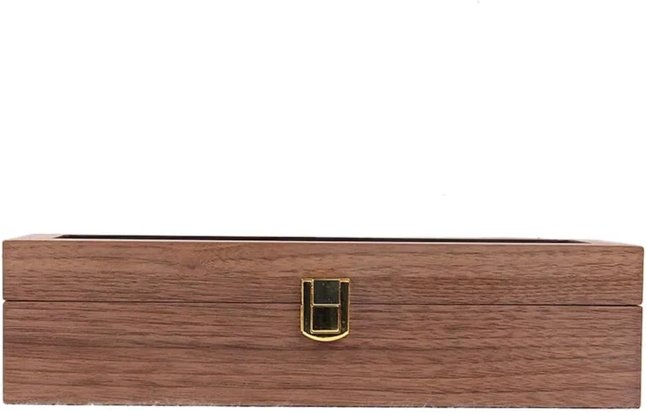 Transparent top Cover Security Lock and reconstruction Detachable Watch Cushion Watch case for 6 Watches, Jewelry Storage Box with 