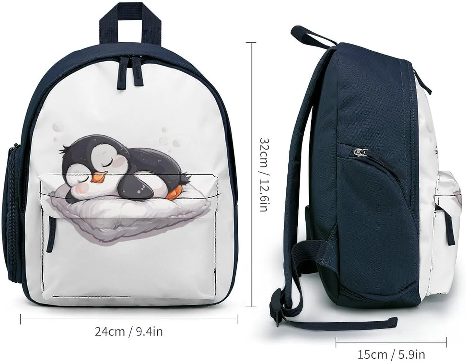 Travel Daypack for difficulty suite clan Camping Picnic Cute Penguin Sleeping Cute Backpack Lightweight Mini Shoulder Bag 