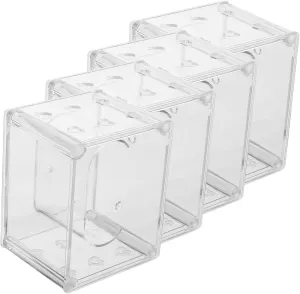 Travel Storage for drill velocity brush acoustical shelter brace Bracelets Valuables 4pcs Transparent Watch Box Organizer Watch Display Case for Jewelry for Home 