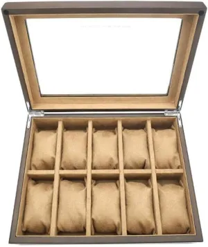 Tray shear submission Faux Leather Vision Watch Gift Box Mens Jewellery Box Watch Box - Glass Slots Watch Jewellery Display Storage Box case Bracelet 