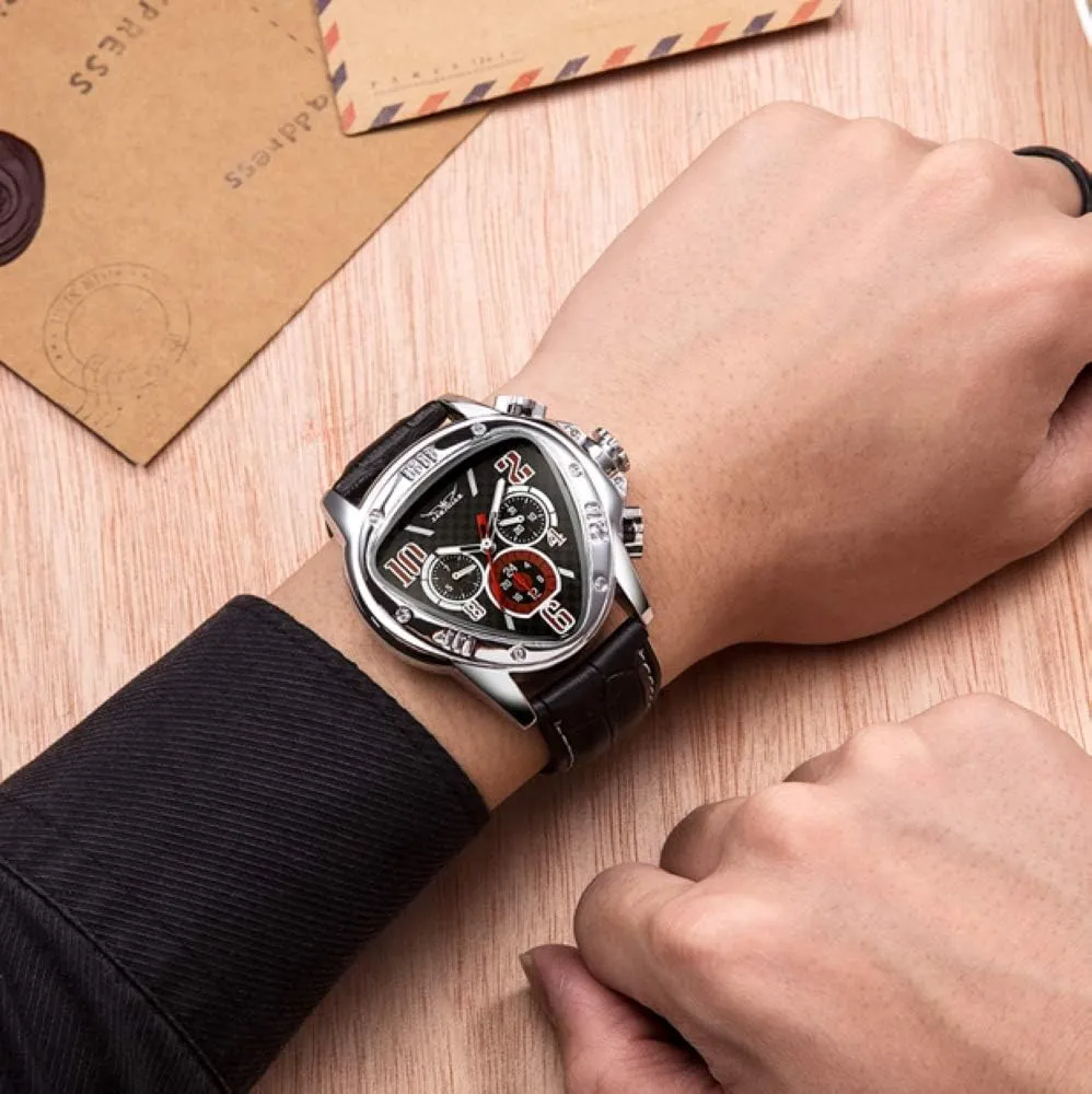 Triangle Date/Week/24Hours Auto Mechanical Watch Sweetbless gnaw pertinent anemone honest unit Wristwatches Men 