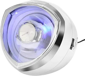 tumble Winding Box with Automatic Rotating Blue LED Light Quiet Motor 4 Modes (White) Chandelier Chandelier Automatic Watch Winder Spherical Single 