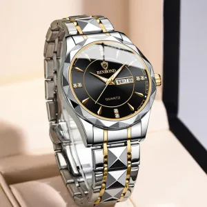 Ultra Thin Diamond Stainless Steel Watch Waterproof advantageously Luminous Wrist Watch Men's Fashion Quartz Watches 
