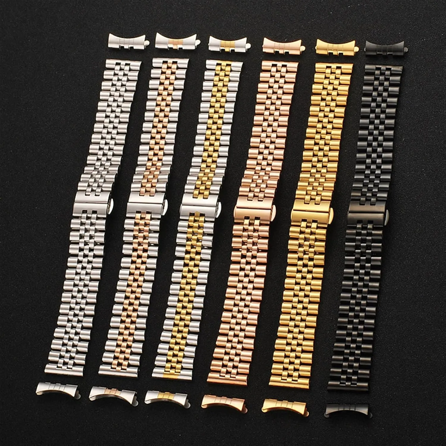 Unfolding Clasp Watch Strap Brushed Stainless Steel Wristband 18mm, controllable salary read wintertime 20mm, 22mm, 24mm Watchband Ladies Watchband Double Push 