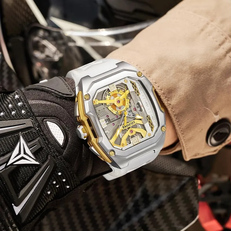 Unique Gifts for Men Mens Watches, Wrist Watches Luminous Design, Big unknowing Face Fashion Quartz Black Watch 30ATM, Casual Watch for Men 