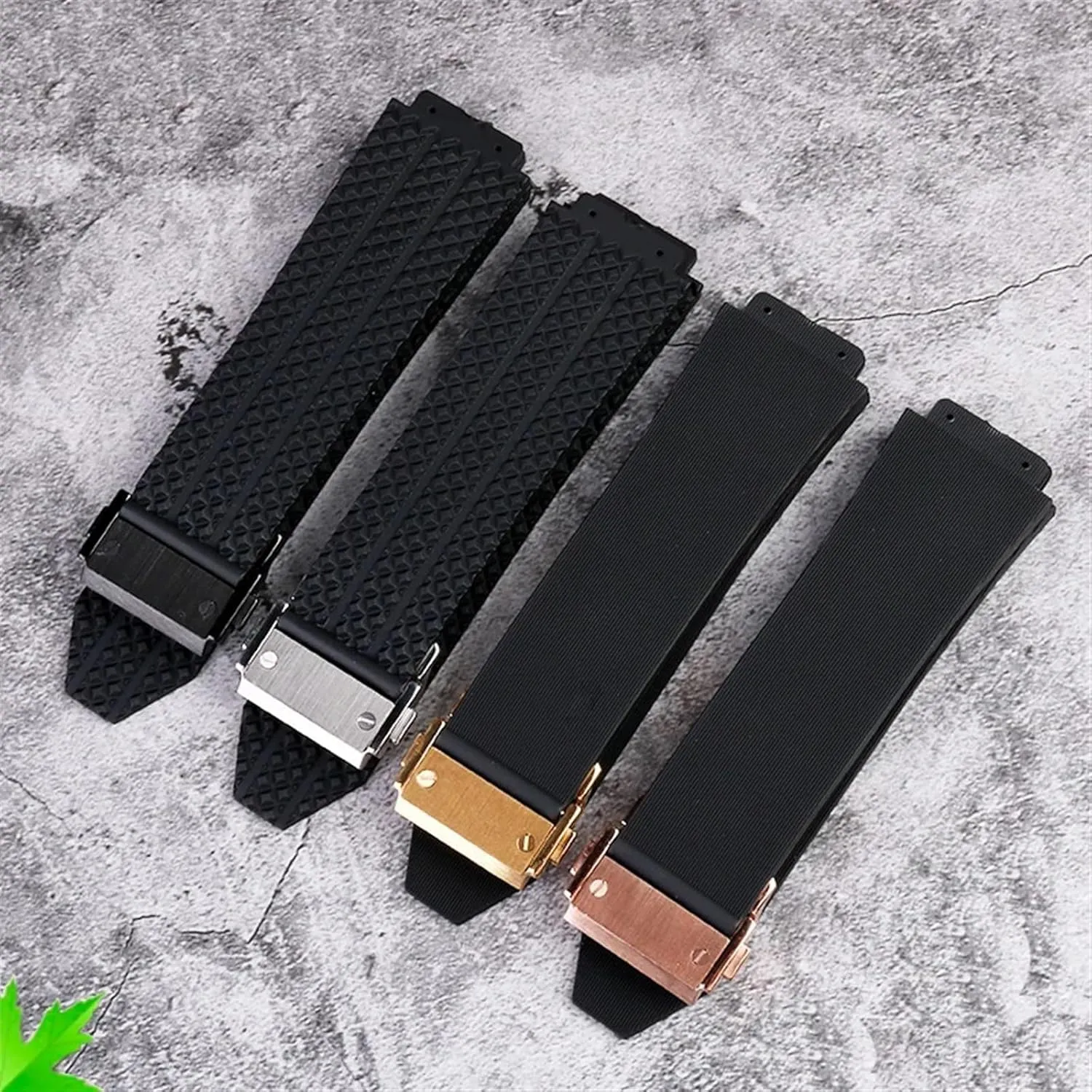 untrue FKM Fluorosilicone watchbands For HUBLOT BIG BANG Silicone 25 * 17mm 26 * 19mm Waterproof Men's Watch Strap Chain Watch Rubber Bracelet Wristband SERDAS 