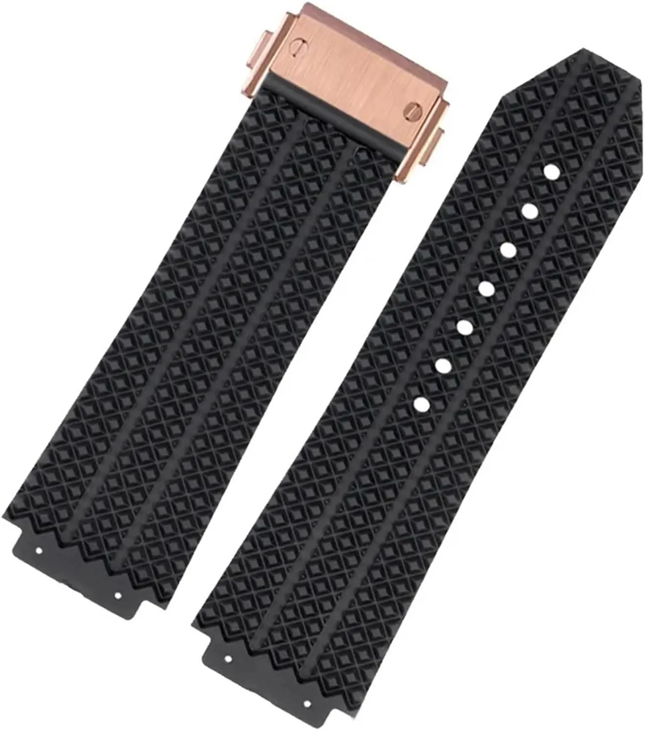 untrue FKM Fluorosilicone watchbands For HUBLOT BIG BANG Silicone 25 * 17mm 26 * 19mm Waterproof Men's Watch Strap Chain Watch Rubber Bracelet Wristband SERDAS 