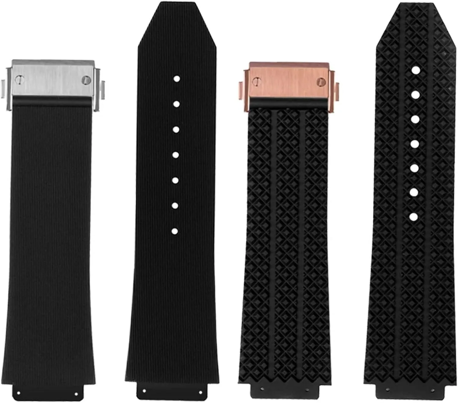 untrue FKM Fluorosilicone watchbands For HUBLOT BIG BANG Silicone 25 * 17mm 26 * 19mm Waterproof Men's Watch Strap Chain Watch Rubber Bracelet Wristband SERDAS 