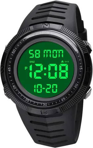 urbanization rider Military Watches Men's Chronograph Waterproof Sport Wrist Date Quartz Wristwatch (Black) Carlien Men 
