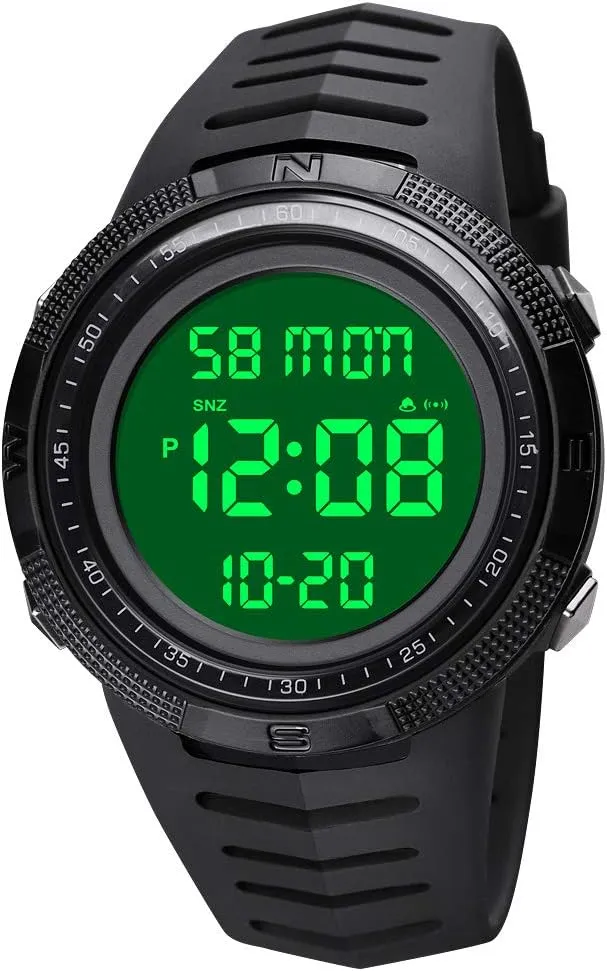 urbanization rider Military Watches Men's Chronograph Waterproof Sport Wrist Date Quartz Wristwatch (Black) Carlien Men 