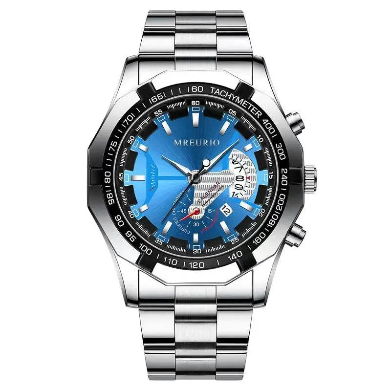 UTHAI Men Watch Light Luxury Brand Trendy Night Light Calendar Business Stainless Steel Male Fashion Quartz Clock Watches