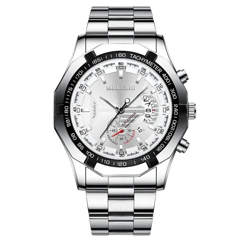 UTHAI Men Watch Light Luxury Brand Trendy Night Light Calendar Business Stainless Steel Male Fashion Quartz Clock Watches