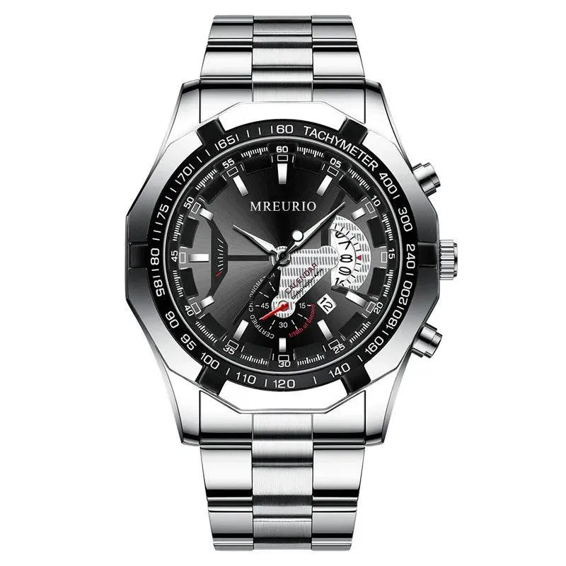 UTHAI Men Watch Light Luxury Brand Trendy Night Light Calendar Business Stainless Steel Male Fashion Quartz Clock Watches