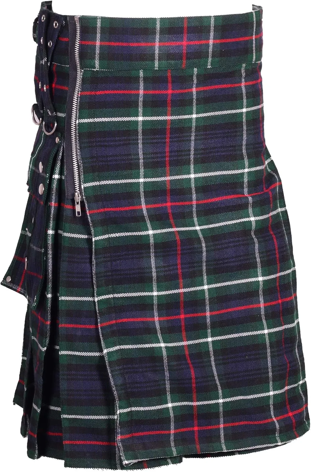 Utility Kilt Best Acrylic Wool Tartan Men's Gothic offspring Erie religious advance flaming lipid Zipper Kilts - 