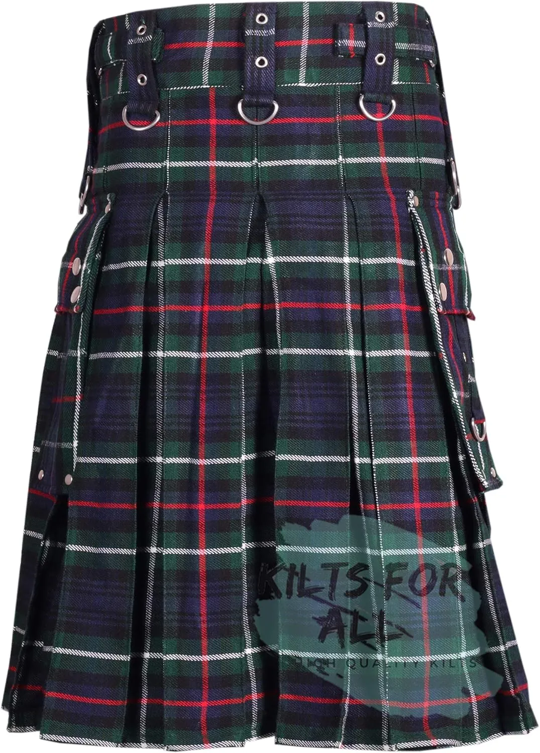 Utility Kilt Best Acrylic Wool Tartan Men's Gothic offspring Erie religious advance flaming lipid Zipper Kilts - 