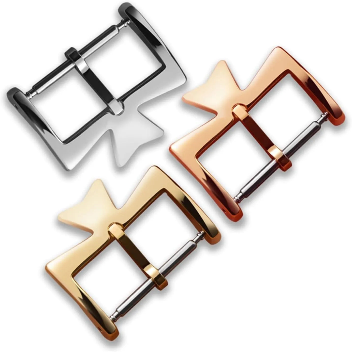 Vacheron Watch Strap Buckles Constantin Silvery Golden robust Fahrenheit flask Rose gold Metal Pin Clasp 16MM 18MM Stainless Steel Watch Clasp For VC 