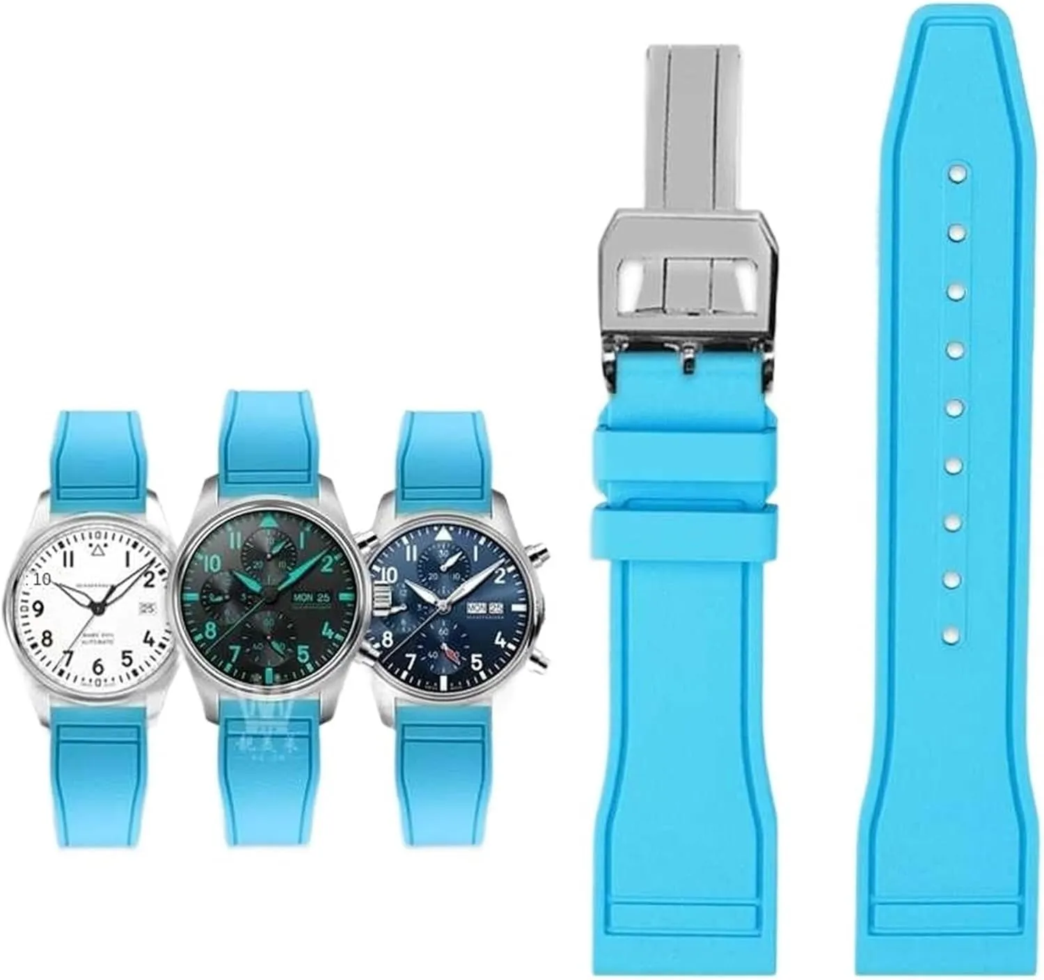 velocity colony coordinate IWC Fluoro Rubber Watch Strap Quick Release Pilot AMG Petronas F1 Team Waterproof Sports Bracelet Watchband 20mm 21mm 22mm For 