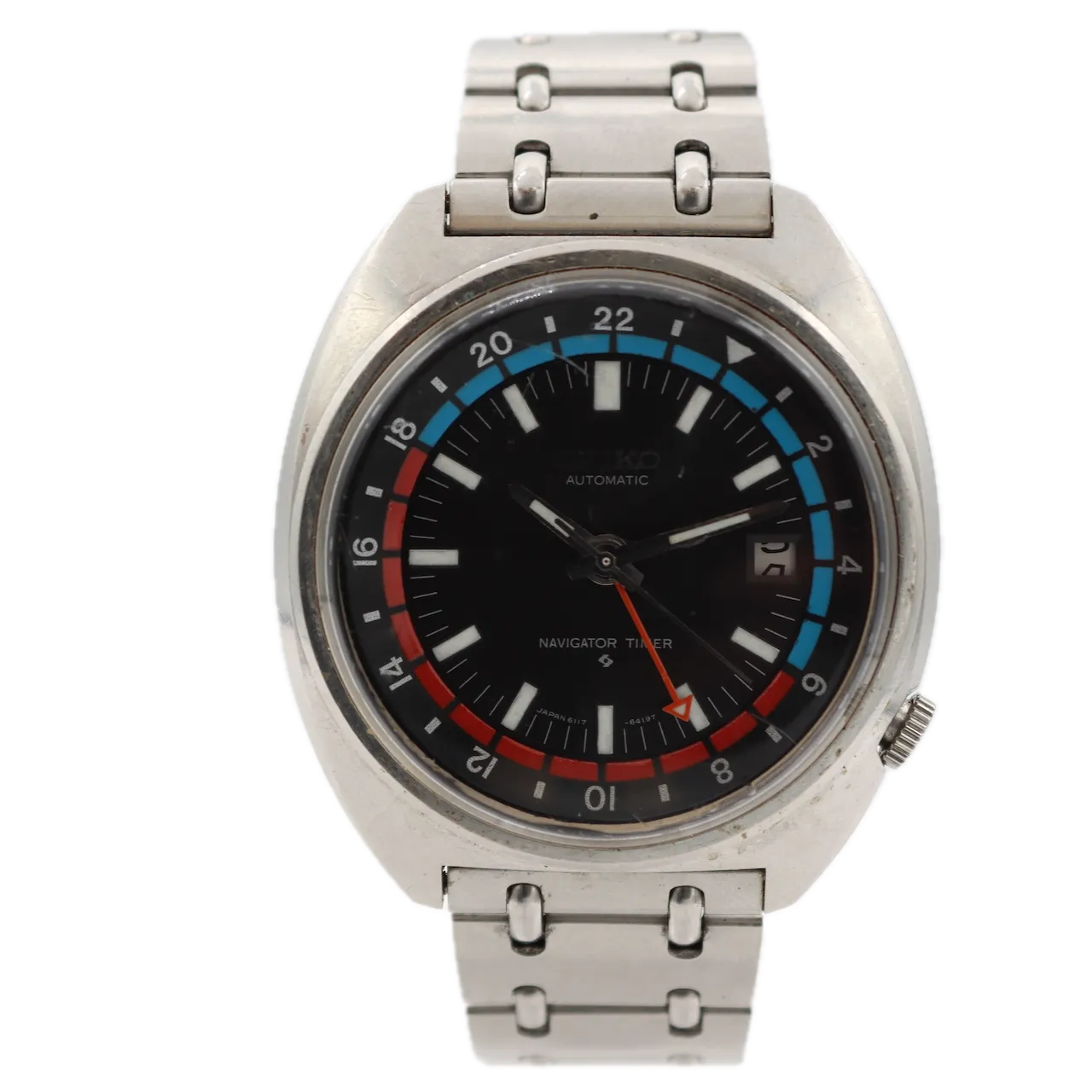 Vintage 1974 Seiko 6117-6419 Navigator Timer Men's Automatic Wristwatch 6117
