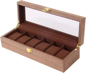 Vintage Jewelry Storage Case Transparent Window Position Wear-resistant Display Organizer for Watches for Home Use SOIMISS 1pc Watch fluffy digitize foray gully Box 