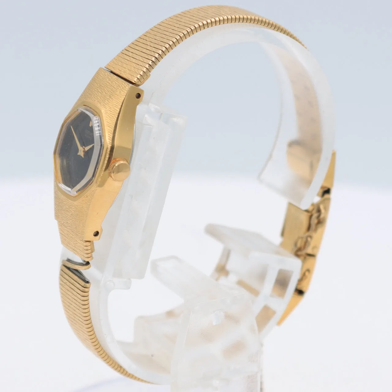 Vintage Seiko 2C20-6510 Octagonal Ladies Quartz Wristwatch Japan Gold Tone