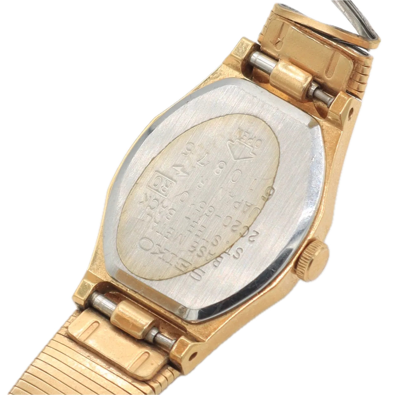 Vintage Seiko 2C20-6510 Octagonal Ladies Quartz Wristwatch Japan Gold Tone