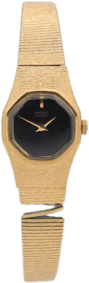Vintage Seiko 2C20-6510 Octagonal Ladies Quartz Wristwatch Japan Gold Tone