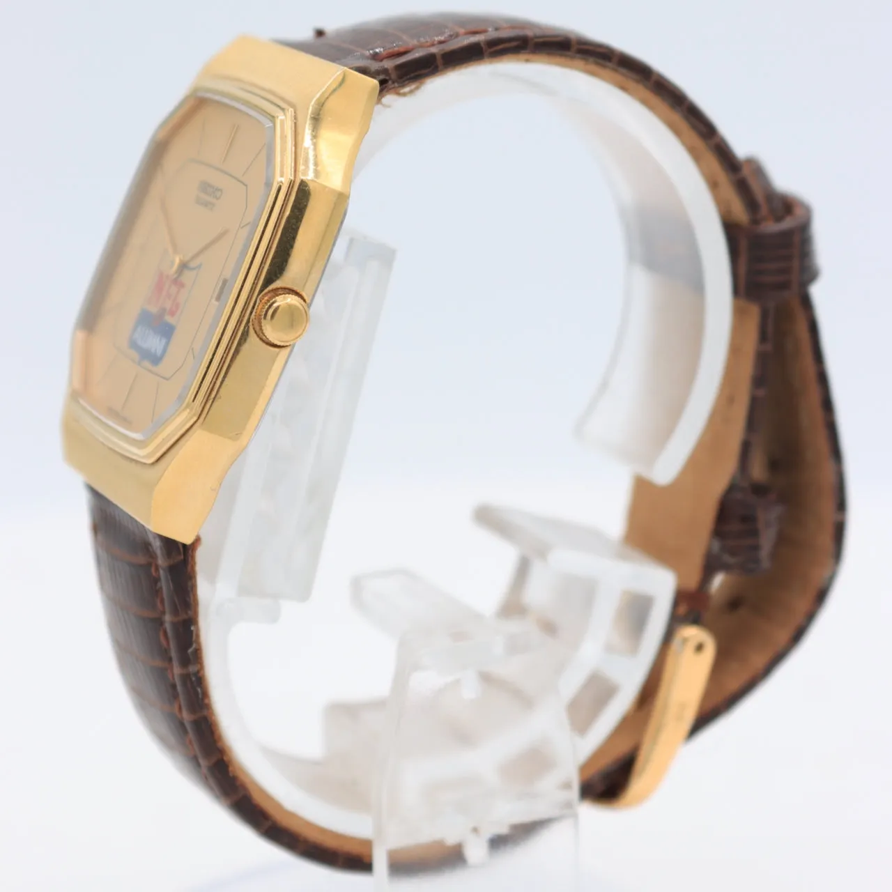 Vintage Seiko 6439-5039 NFL Alumni Men's Quartz Wristwatch Japan Gold Tone