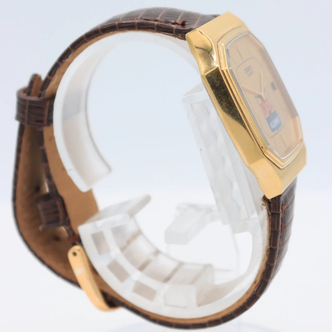 Vintage Seiko 6439-5039 NFL Alumni Men's Quartz Wristwatch Japan Gold Tone