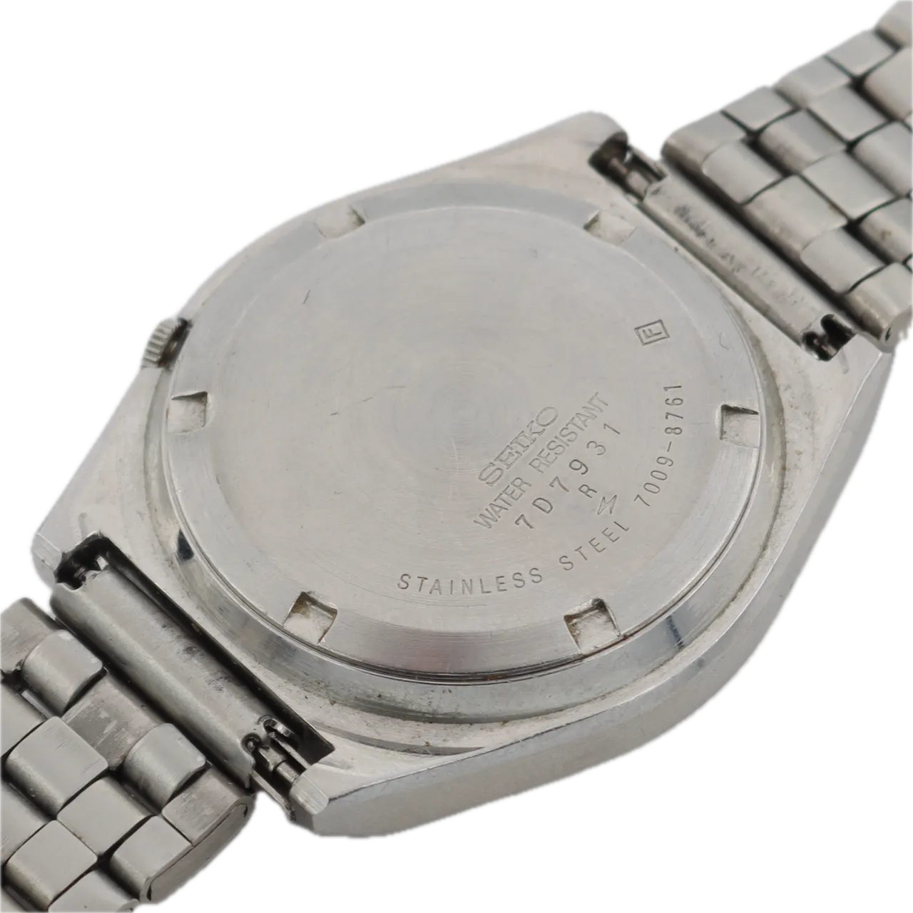 Vintage Seiko 7009-8781 5 Black Day Date Men's Automatic Wristwatch 7009 Steel