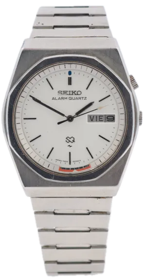 Vintage Seiko 7223-6050 SQ Alarm Day date Men's Quartz Wristwatch Japan Steel