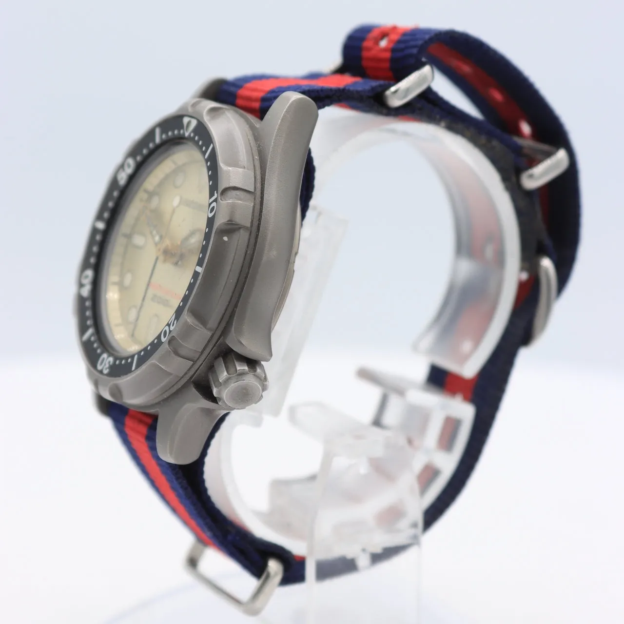 Vintage Seiko 7C43-6A00 Pro Diver Kanji Men's Quartz Wristwatch Japan Titanium