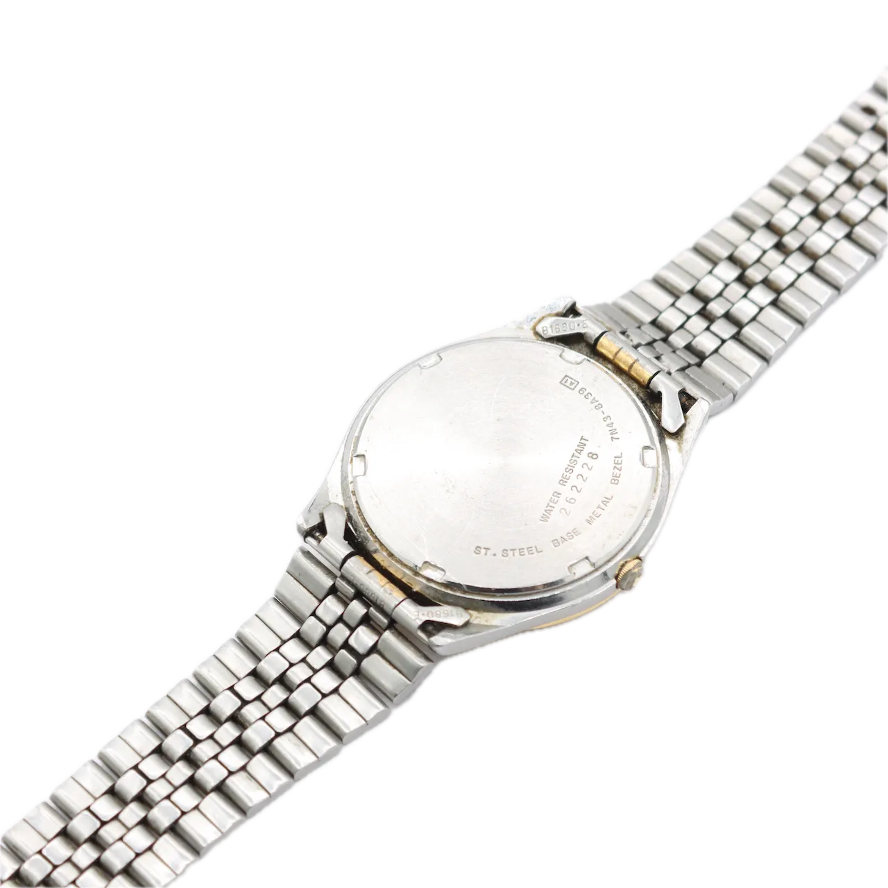 Vintage Seiko 7N43 8A39 Day Date Men's Quartz Wristwatch Steel & Gold Tone