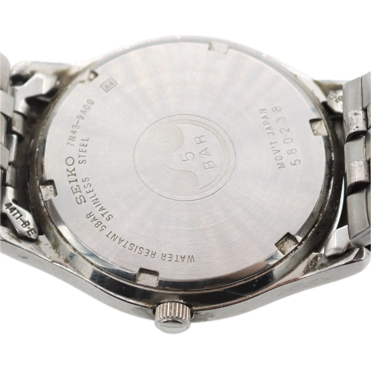 Vintage Seiko 7N43-9A78 Railroad approved Day Date Men's Quartz Wristwatch