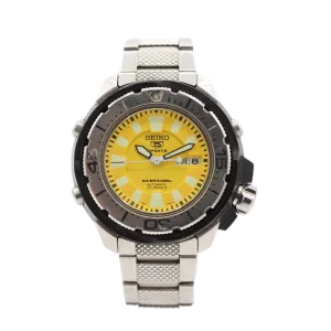 Vintage Seiko 7S36-02SO Sports 5 Yellow Men's Automatic Wristwatch 7S36B Japan