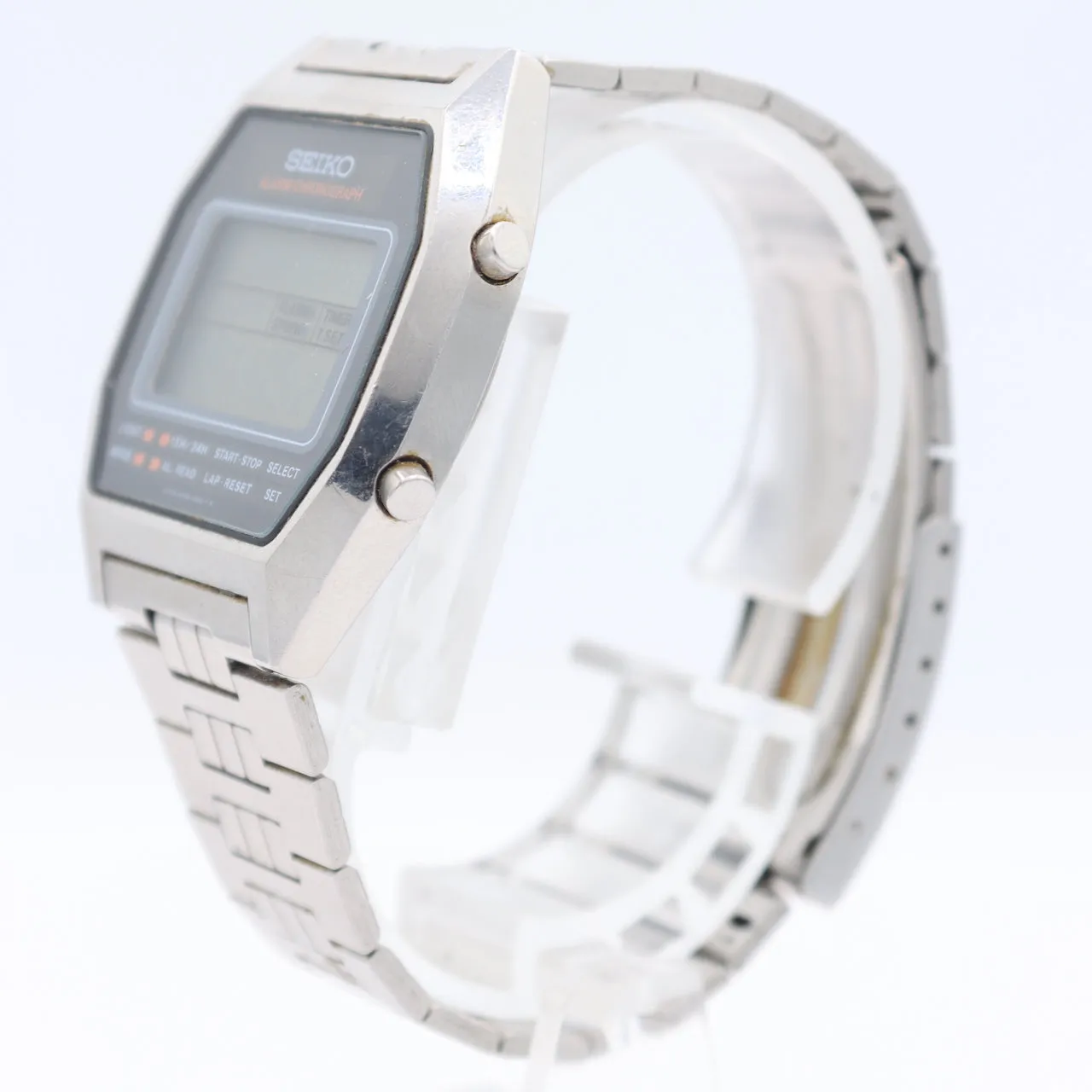 Vintage Seiko A939-5009 Alarm Chrono Men's Digital LCD Wristwatch Japan Steel