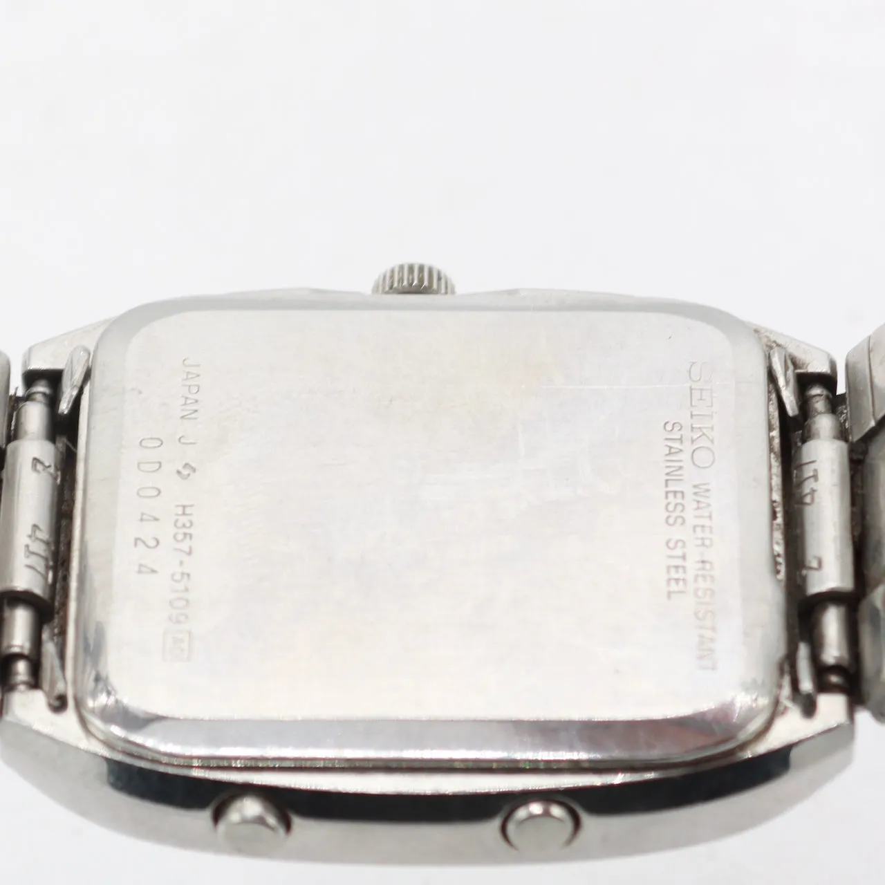 Vintage Seiko H357-5109 Ana-Digi Alarm Men's Quartz LCD Wristwatch Japan Steel