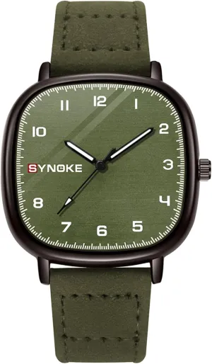 Vintage Square Men��s Quartz Watch Fashion Simple Business hospitalize ballad Casual Quartz Watch Waterproof Easy to Read Dial Sports Wristwatch with Leather Strap Gosasa Retro 