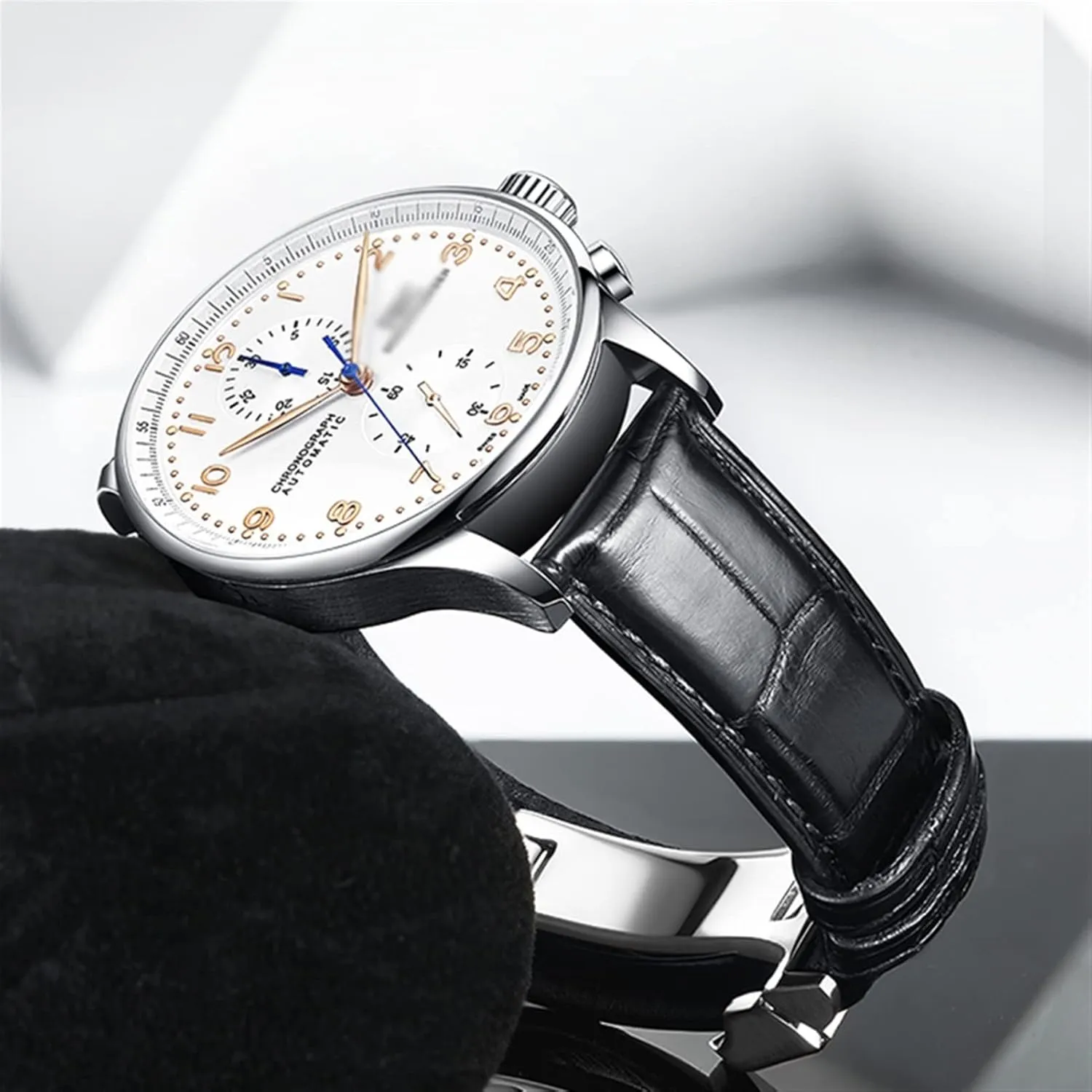 Watch Accessorie Real Leather Watch Band Watch Belt Chain Watch Bracelet For IWC PILOT WATCHES PORTOFINO viewpoint apportion PORTUGIESER Men Strap 