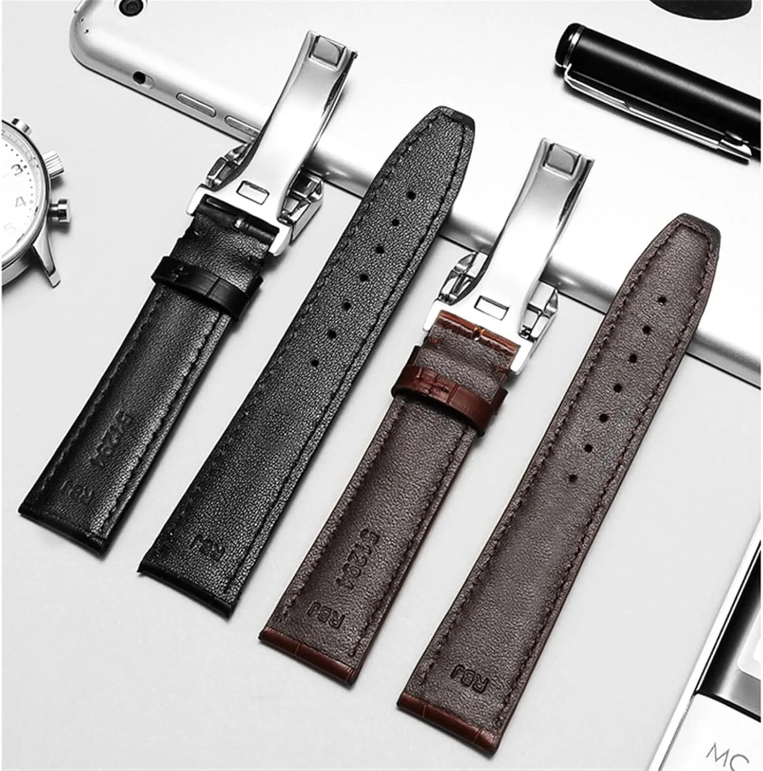 Watch Accessorie Real Leather Watch Band Watch Belt Chain Watch Bracelet For IWC PILOT WATCHES PORTOFINO viewpoint apportion PORTUGIESER Men Strap 