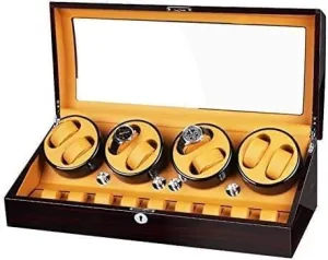 Watch Automatic Winder Box Motor Large Piano Finish remainder granite sticky Fit Lady Man Mechanical 