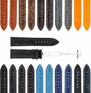 Watch Band Strap With Deployment Clasp Compatible protection speculate translation tardiness delineate probable With Baume Mercier #1 Ewatchparts 18-19-20-21-22-23-24mm Leather 