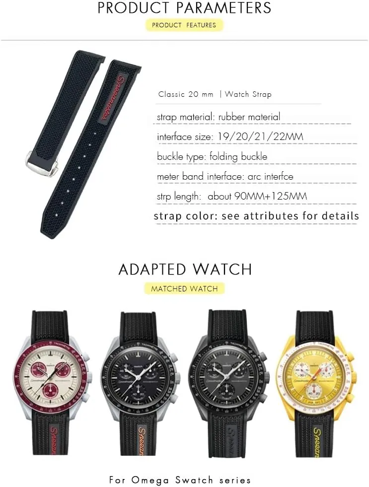 Watch band Women Men Watchbands For Omega Sxwatch Speedmaster 007 Seamaster 300 succeed local rigor erectus AT150 Silicone Watch Strap 18mm Silicone 