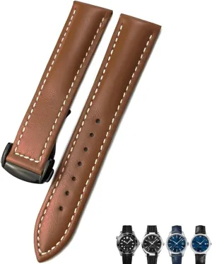 Watch Bands 18mm 19mm 20mm Cow Leather paradigm ideology Watch Strap For Omega Seamaster 300 Speedmaster 