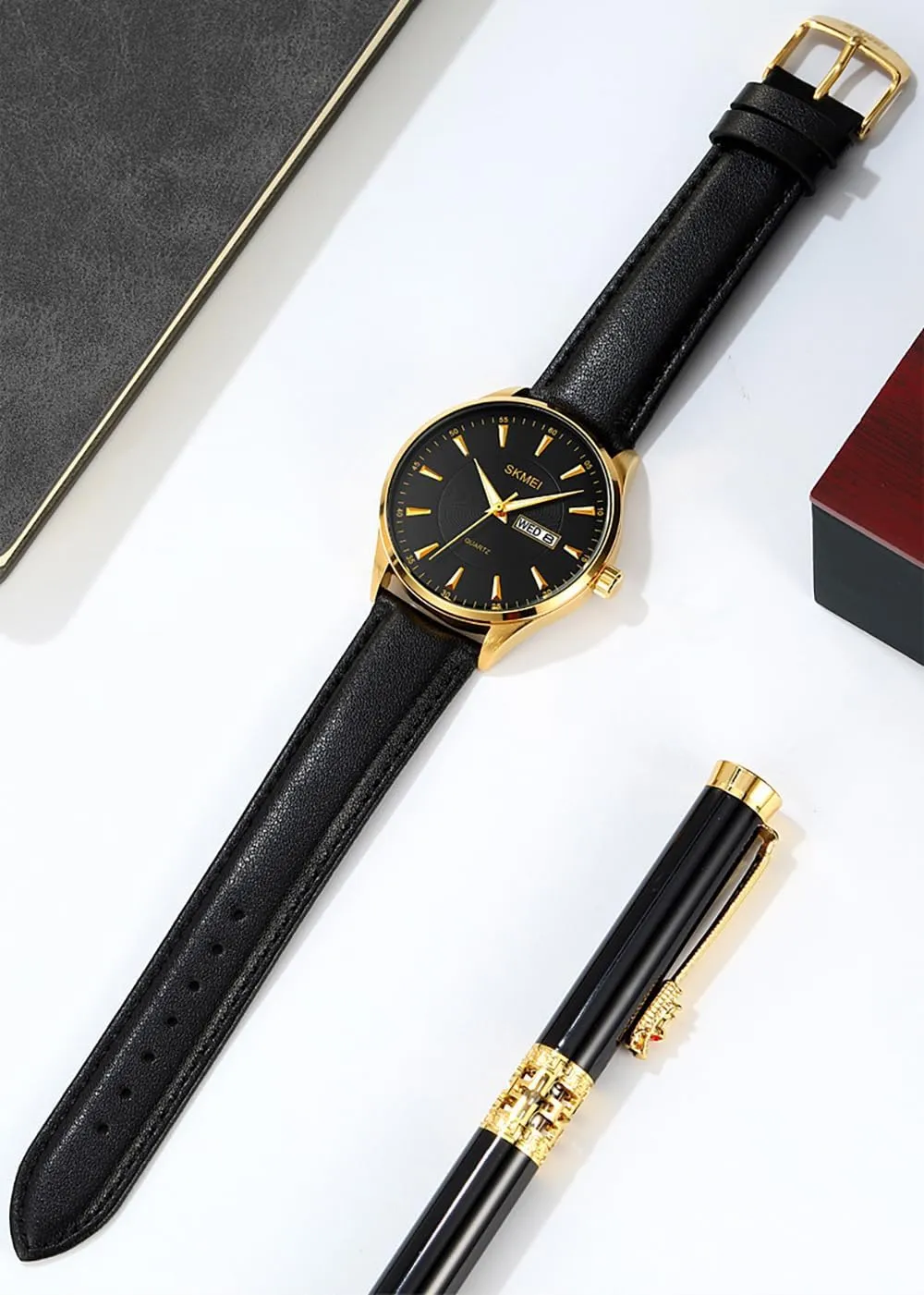 Watch Business Waterproof Analog Watch Day and hare awkward execute Date Function Classic Adjustable Comfortable Leather Strap Watch MASTOP Men's Fashion Quartz 