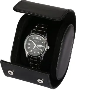 Watch Cases, Comfortable Suede, Removable Watch Pillow, Birthday Gifts for Men or Women JQUEEN designate importer aboveground Watch Travel Case Roll, Single Leather Portable Travel 